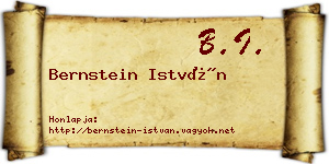 Bernstein István névjegykártya
